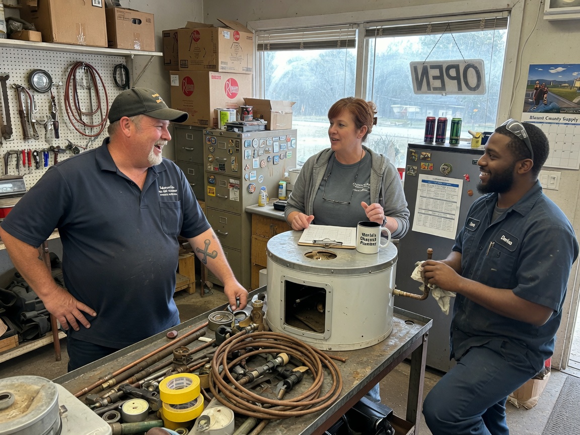 The Maryville Water Heater Pros team at work in Maryville