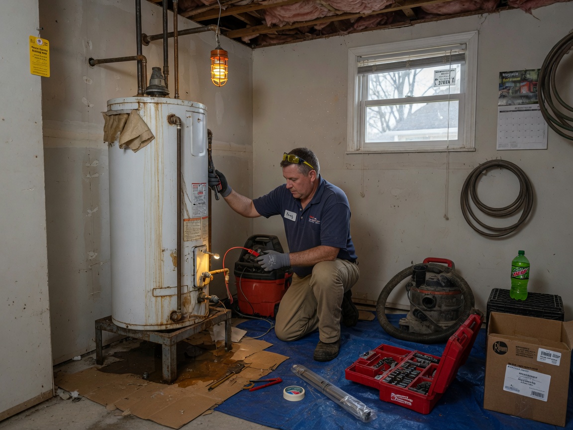Water Heater Repair work by Maryville Water Heater Pros in Maryville, Tennessee